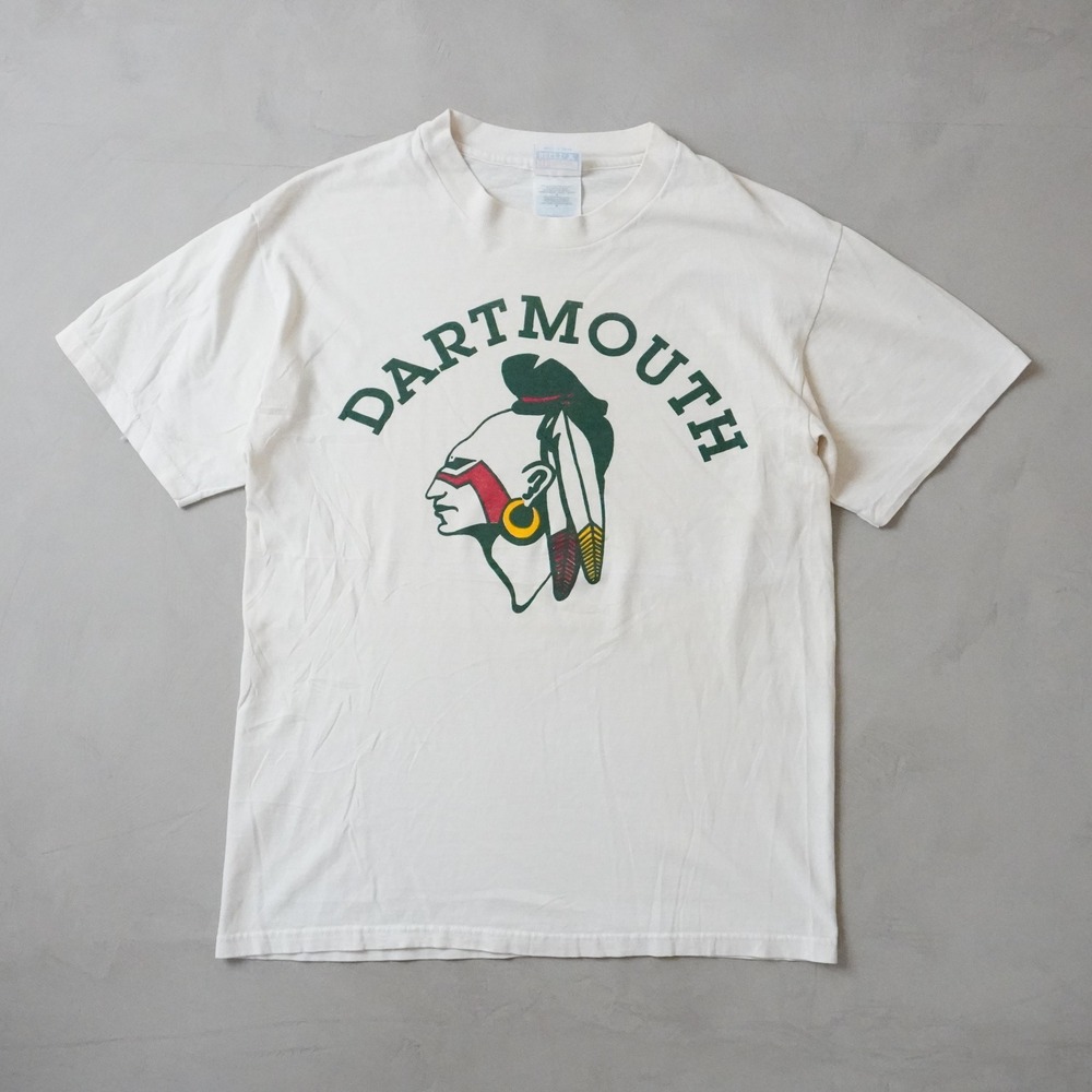 Vintage Dartmouth T-Shirt Medium Mens White Cotton USA Made 80s College Hanes